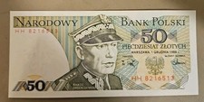 1988 Poland 50 Zlotych Note