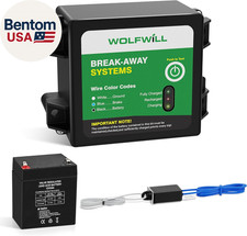 Trailer Breakaway Kit, Trailer Brakes Breakaway System Box with 12V 5AH Built in