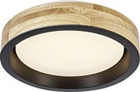 Osram Led-Deckenleuchte Orbis MarianoØ 31 Cm 16 W Holzdekor Schwarz Dimmbar