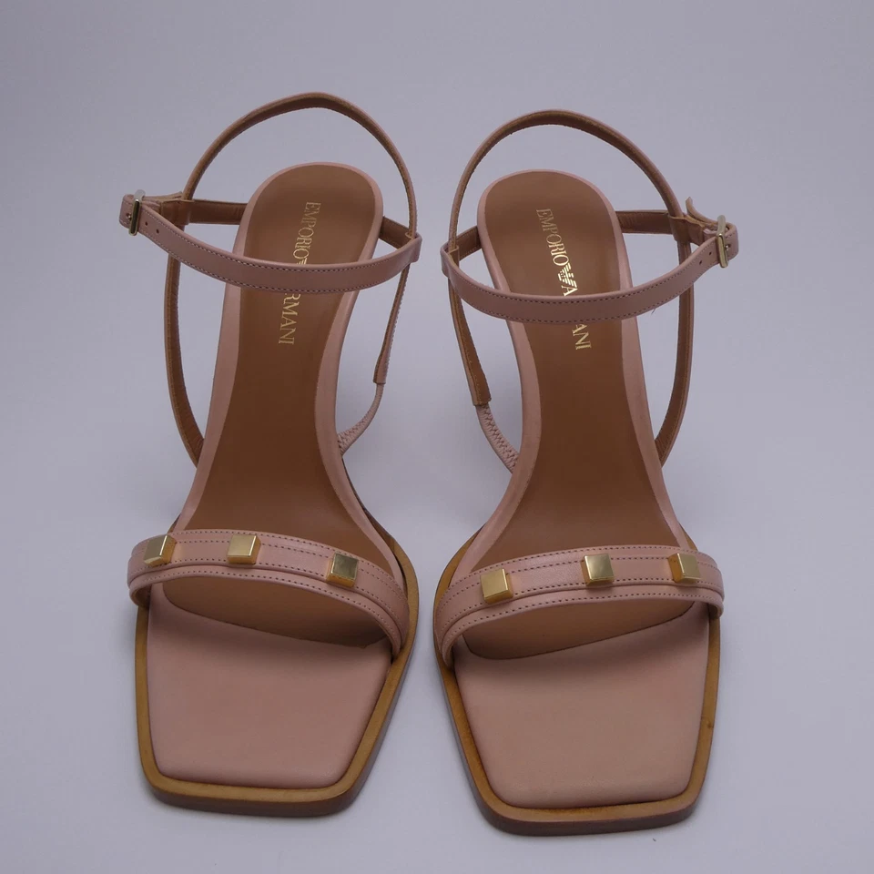 Sandalias de Tacón Emporio Armani 4.5" Rosa Rosa y Oro X3 P720 Talla US 7 - EU 37.5 Foto 4 de 4