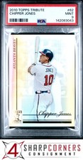 2010 TOPPS TRIBUTE #62 CHIPPER JONES BRAVES HOF POP 3 PSA 9
