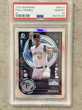 PAUL SKENES 2024 BOWMAN CHROME AI PSA 10 Pirates BAI15 
