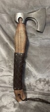HAND FORGED Carbon Steel Viking VALHALLA Axe Tomahawk Throwing Axe, Sheath
