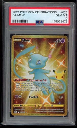 2021 Pokémon Celebrations Mew #025 PSA 10 Full Art