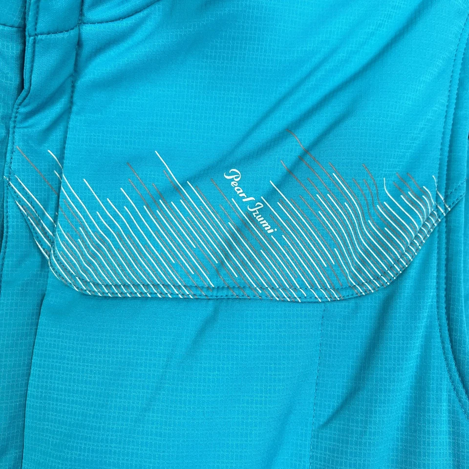 Chaleco estilo acolchado Pearl Izumi para mujer azul cremallera completa a presión para ciclismo talla XL Foto 3 de 4