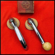Vintage Pair 1949-1950 Plymouth Door Window Handle Deluxe Coupe Suburban Mopar