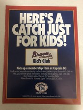 1993 Captain D?s Seafood Restaurant Print Ad Advert Atlanta Braves pa12