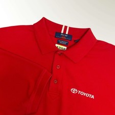 Vintage PRO LINE Red Polo Shirt Toyota Embroidered Logo Men’s Polo Shirt Sz XL