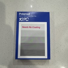 Polaroid 107C Black  White Vintage Film 3000 Speed in Box NOS Exp 04/1994- Read
