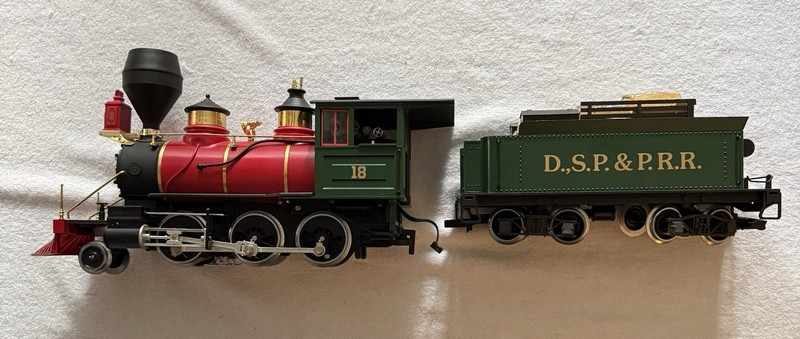 LGB 2018D L DSP&PRR 2-6-0 Mogul Steam Locomotive & Tender #18 G Scale