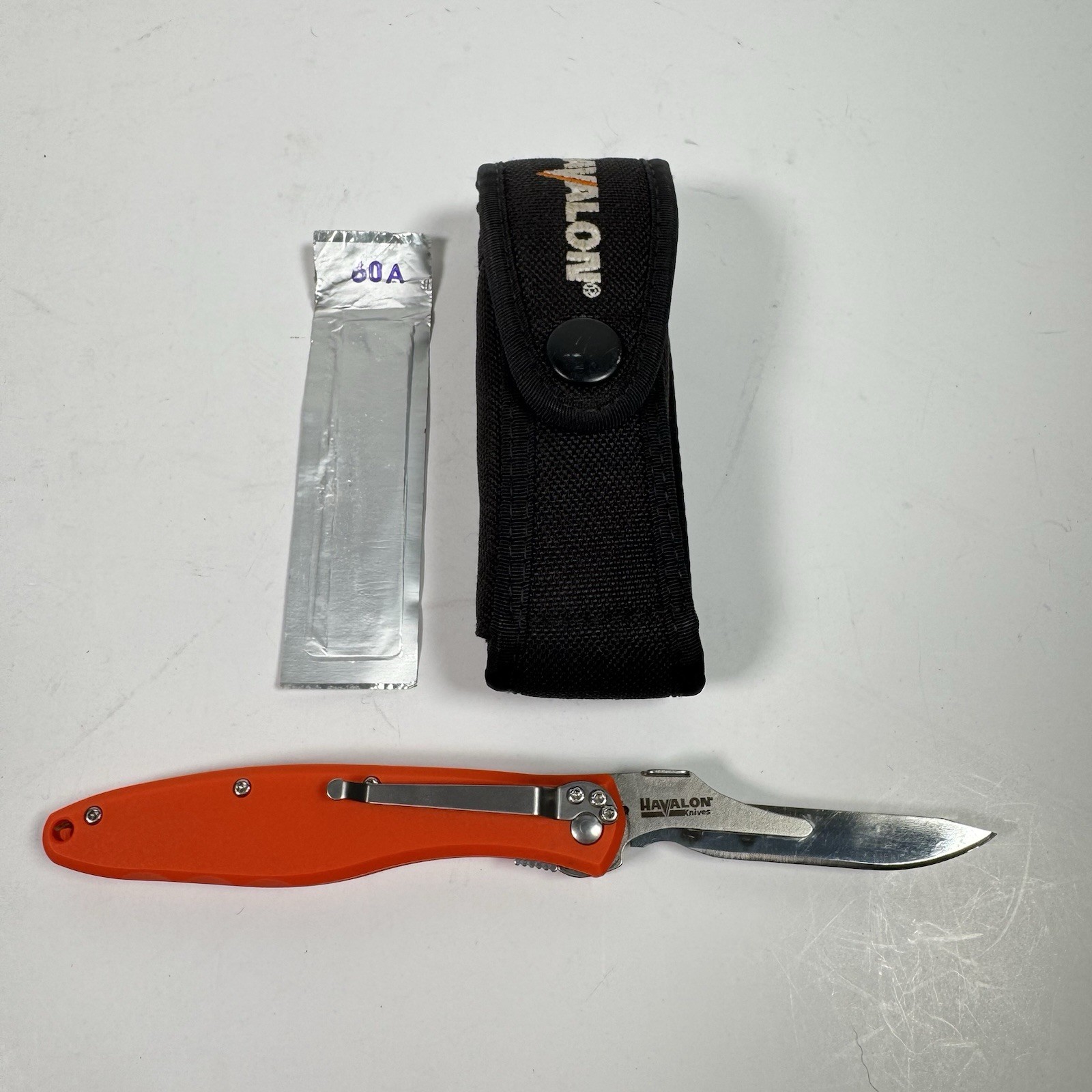 Havalon Piranta Bolt Quik Change Blaze Orange Folding Hunting Knife