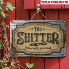 Humor Bathroom Metal Tin Signs Retro Home Bar Toilet Funny Man Cave Wall Decor