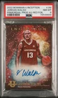 Jordan Walsh PSA 8 Pop 2 Highest 2022 Bowman U Inception /5 Red Auto Autograph