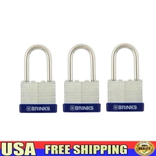 Heavy Duty Laminated Steel Padlock Cut Resistant Security Lock 2 Keys Included