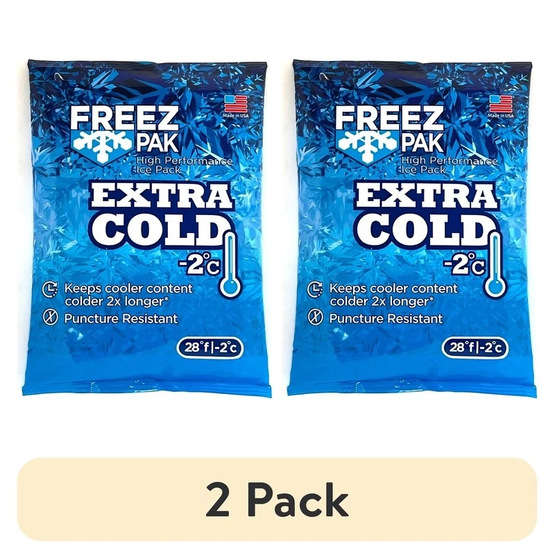 Paquetes de gel extra frío resistente a pinchazos a prueba de fugas reutilizables sin BPA bolsa de 1 lb nueva Foto 2 de 4