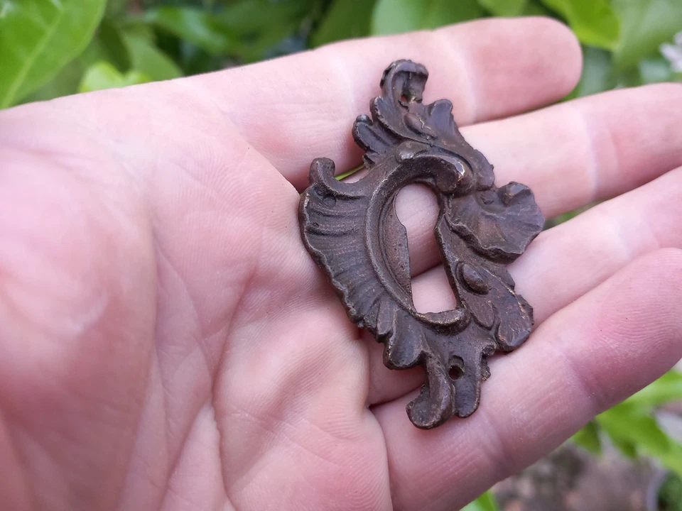 Bronze Ameublement Lot de 6 Poignées et 3 Entrées de Serrures Louis XV - Photo 4/4