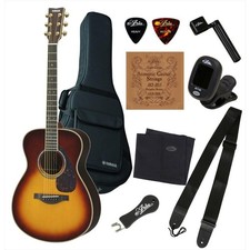 Yamaha LS16 ARE BS Brown Sunburst Folk Akustikgitarre 9-teiliges Set mit Koffer