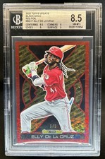2025 Topps Update Elly De La Cruz Black Gold Red Foil #/5 Reds BGS 8.5
