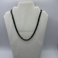 Black Titanium Magnetic Link Necklace For men 19 Inches