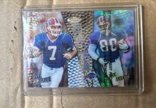 1999 Finest - Double Team Doug Flutie, Eric Moulds #DT3 Right Side Refractor
