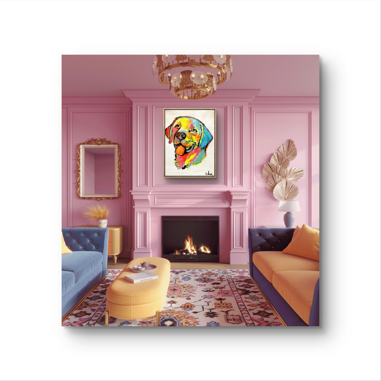 11 x 14 CHM ORIGINAL EXPRESSIONISM HANDMADE SIGNED COLORFUL PAINTING ON CANVAS