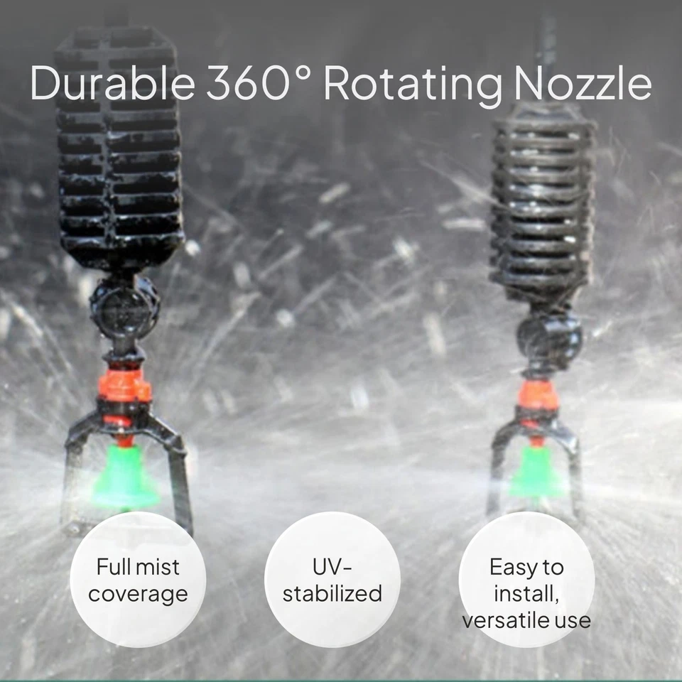 Mini cabezales de rociadores giratorios 360° para riego Foto 2 de 4