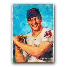 Al Rosen #3 Art Card Limited 35/50 Edward Vela Signed (Cleveland Indians)
