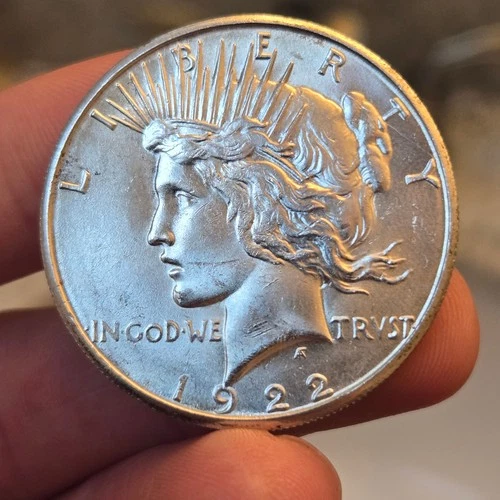1922-S #1 Peace Silver Dollar BU semi key date lcpa
