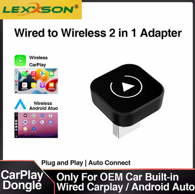 Wireless Apple CarPlay Dongle Wireless Android Auto Adapter AI Smart Box