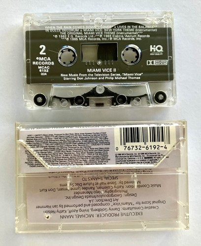 Miami Vice II 2 Album Soundtrack New Music From The TV Series CASSETTE TAPE 1986 - Picture 3 of 4