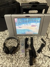 Audiovox Portable 12" LCD TV with DVD Player w/ Case  Remote  Cables - TESTED 