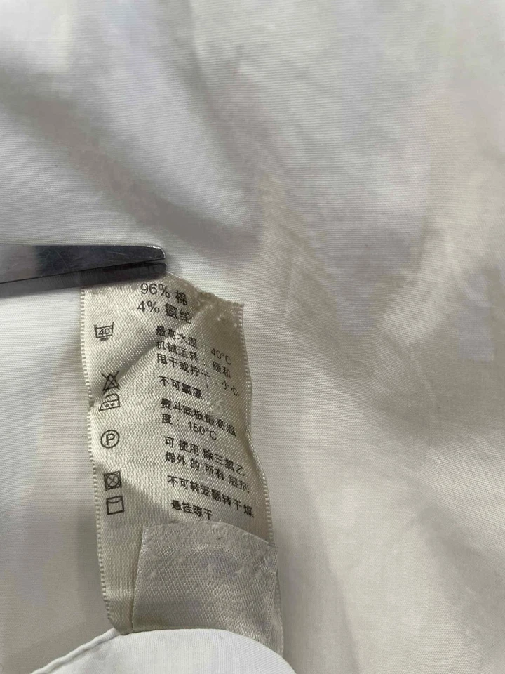 Burberry London Men’s White Check Collar Long Sleeve Shirt Size L #C12 - Image 4 of 4