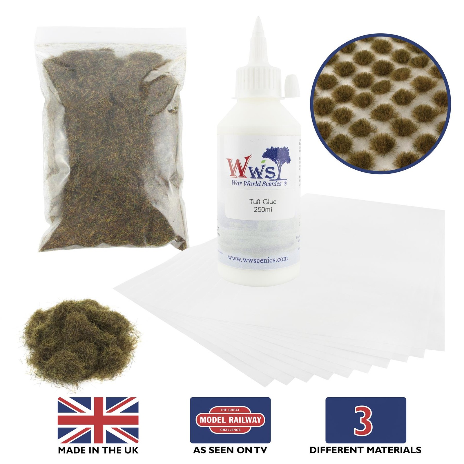 Winter Grass Tuft Creation Kit – Model Railway Wargame Scenery Diorama
