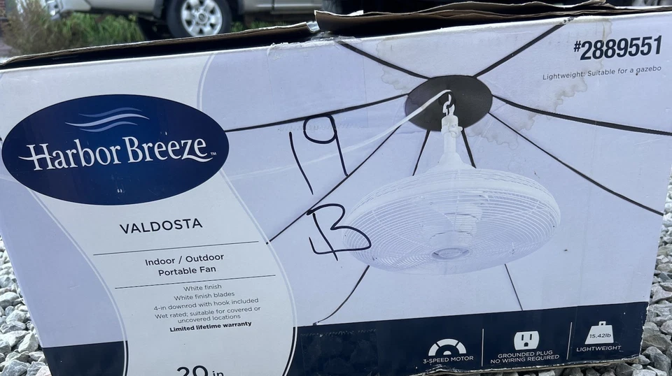 Allen + Roth (L1120H-WH) 20" Indoor/Outdoor 3-Blade Ceiling Fan - White - Image 3 of 4