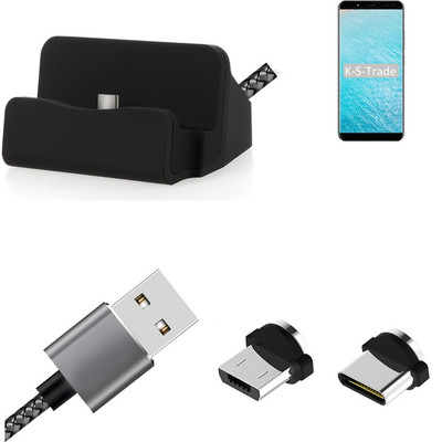 Docking Station für Ulefone Power 3S + USB-Typ C und Micro-USB-Anschluss