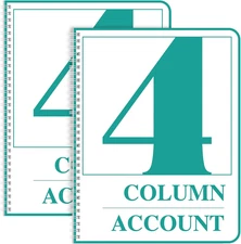 2 Pack Ledger Books Columnar Log Books Accounting Notebook for Business Bookkeep