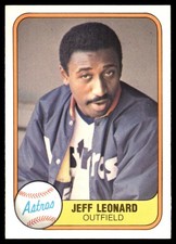Jeff Leonard 1981 Fleer #67 Houston Astros MLB READ FREE SHIPPING AutographDen