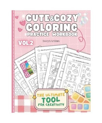 Cute & Cozy Coloring Practice Workbook Vol. 2: Templates for Blending, Shading, 