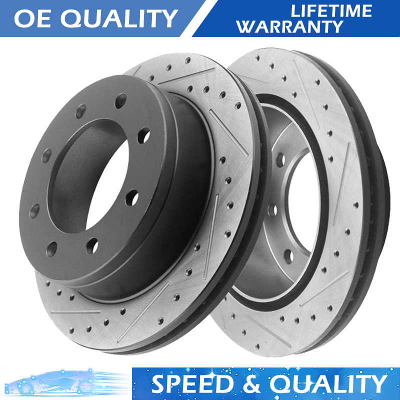 Rear Brake Rotors for Chevy Silverado Avalanche Yukon XL GMC Sierra 2500 3500 HD