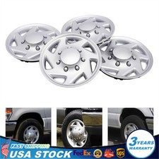 For 99-18 Ford Econoline E250 E350 E450 Hub Cap Silver Van Full Wheel Cover 4Pcs