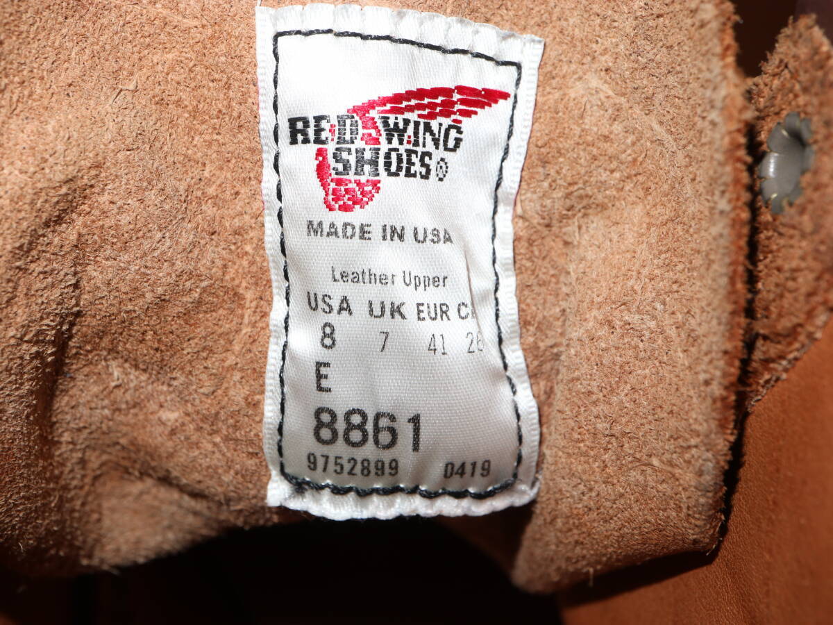 Red Wing 8861 8E 26Cm / 8 Mock Toe Redwing Boots Rough Out Suede 