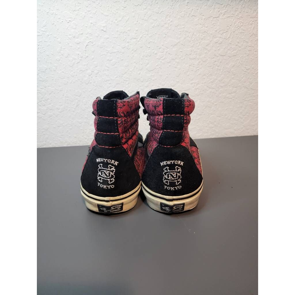 Vans Mens Sk8 Hi Supreme X Neighborhood Skate Shoes Black  display picture 2