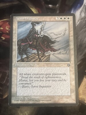 MTG Magic Misprint Aysen Highway Extra Blue Ink Error  LP