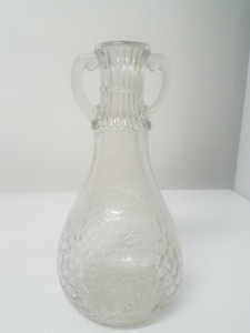 Vintage-White-House-Vinegar-Bottle-Jug-with-Handles-Flower