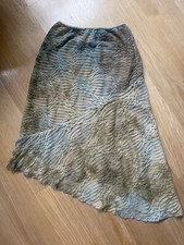 VINTAGE CYNTHIA STEFFE Abstract Flowy Silk Blend Knee Length Skirt