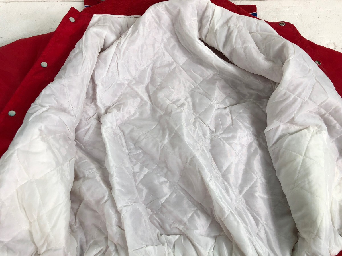 Vintage GEM Sportswear Youth Red Blue Jacket Nylon Snap USA
