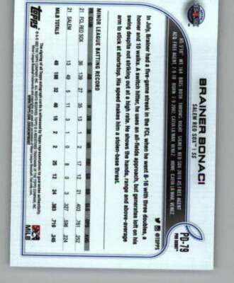 2022 Topps Pro Debut Autographs #PD-79 Brainer Bonaci RC Rookie