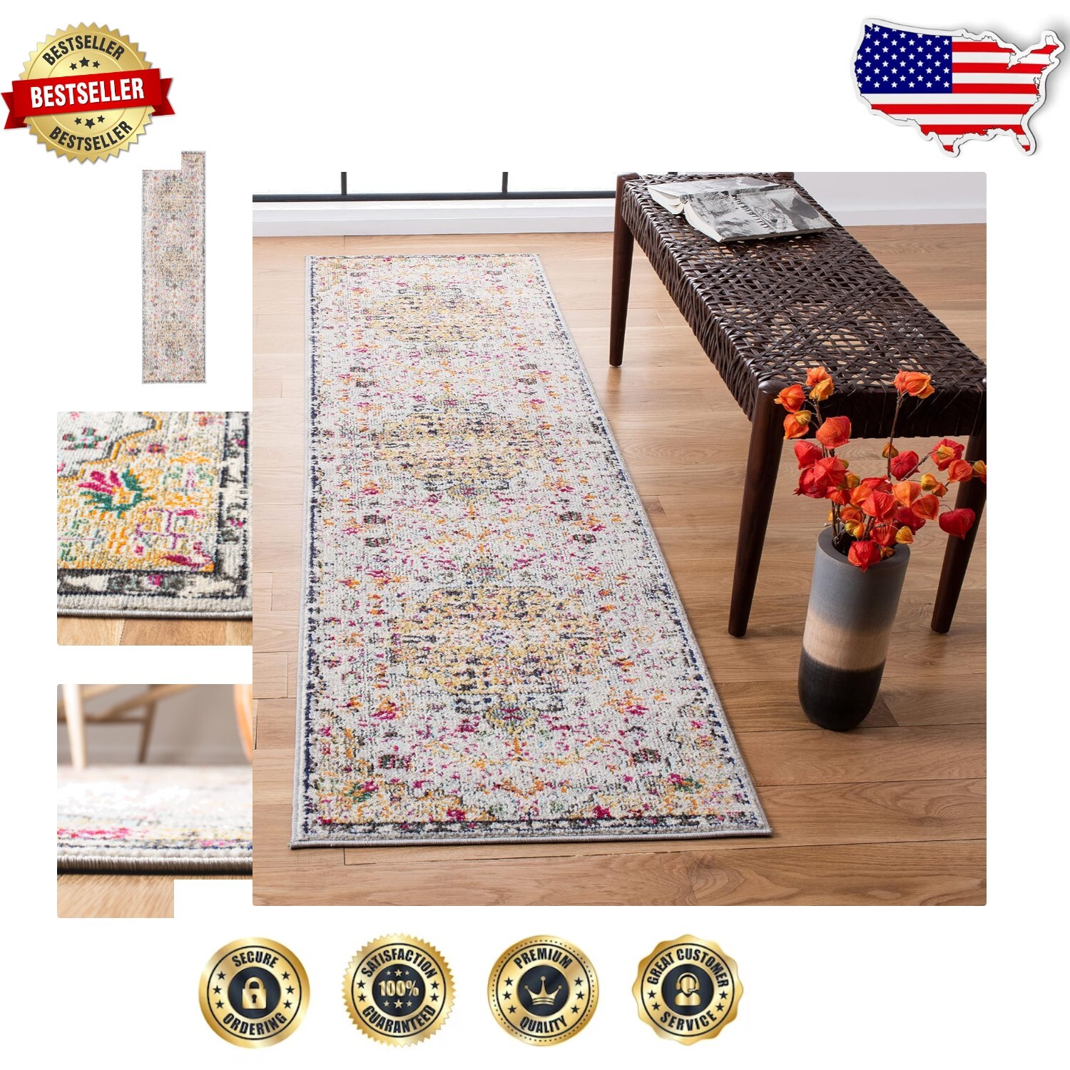 Kids & Pets Safe Runner Rug - 2'2