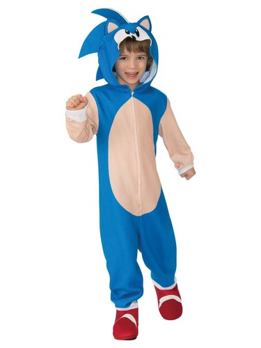 Sonic The Hedgehog Oversized Jumpsuit Kids Video Game Fancy Dress Costume - Picture 3 of 4