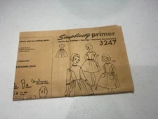 Vintage Simplicity Pattern 3247 Childs Dress